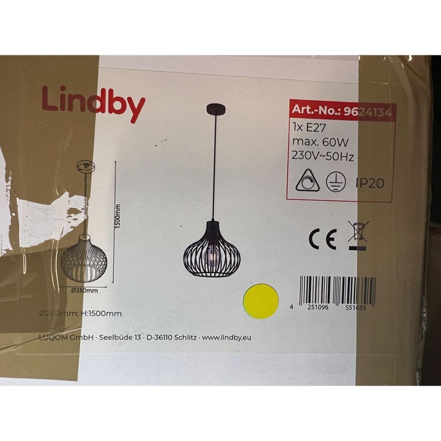 Lindby - Żyrandol na lince FRANCES 1xE27/60W/230V