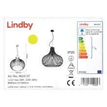 Lindby - Żyrandol na lince FRANCES 1xE27/60W/230V