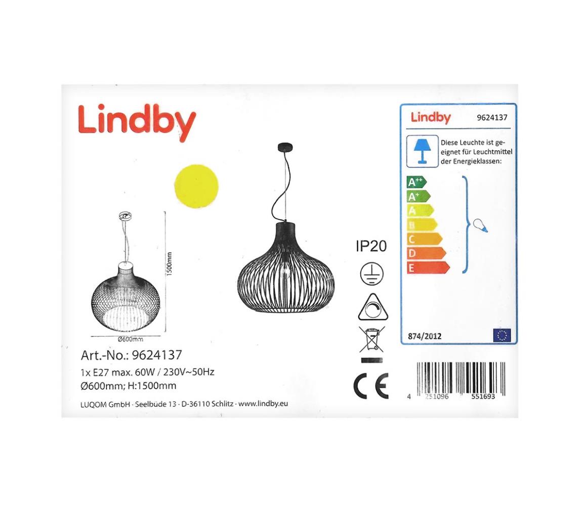 Lindby - Żyrandol na lince FRANCES 1xE27/60W/230V
