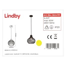 Lindby - Żyrandol na lince FRANCES 1xE27/60W/230V