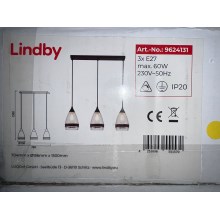 Lindby - Żyrandol na lince MILLINA 3xE27/60W/230V
