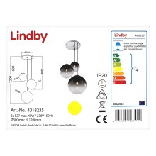 Lindby - Żyrandol na lince ROBYN 3xE27/40W/230V