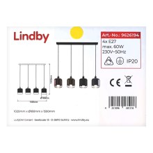 Lindby - Żyrandol na lince TALLINN 4xE27/60W/230V