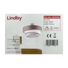 Lindby - Żyrandol natynkowy MELIA 3xE27/60W/230V