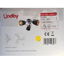 Lindby - Żyrandol natynkowy SINDRI 3xE14/25W/230V
