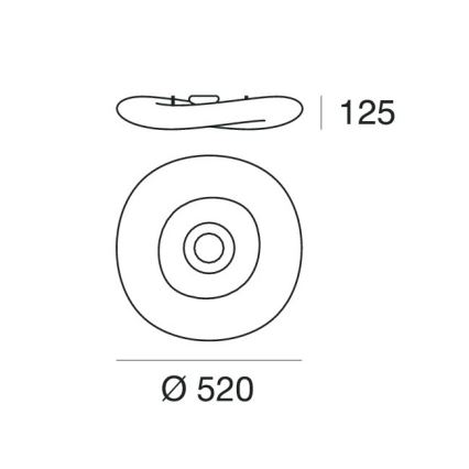 Linea Light 7792 - Plafon MR.MAGOO 1x2GX13/22W/230V