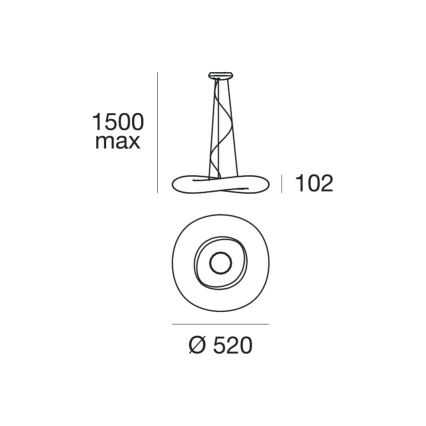 Linea Light 8005 - LED Żyrandol ściemnialny na lince MR. MAGOO LED/23W/230V śr. 52 cm