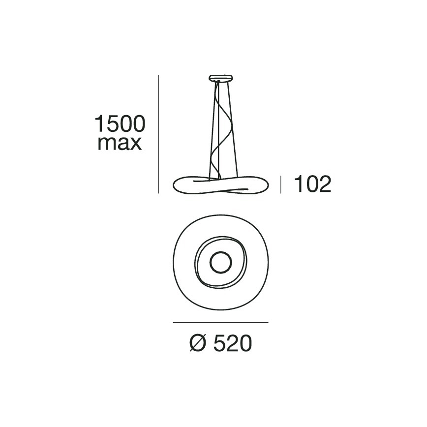 Linea Light 8005 - LED Żyrandol ściemnialny na lince MR. MAGOO LED/23W/230V śr. 52 cm
