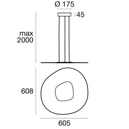 Linea Light 90348 - LED Żyrandol na lince ANTIGUA LED/38W/230V 60,8 cm CRI 90 biały