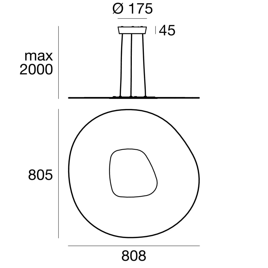 Linea Light 90349 - LED Żyrandol na lince ANTIGUA LED/46W/230V 80,8 cm CRI 90 biały