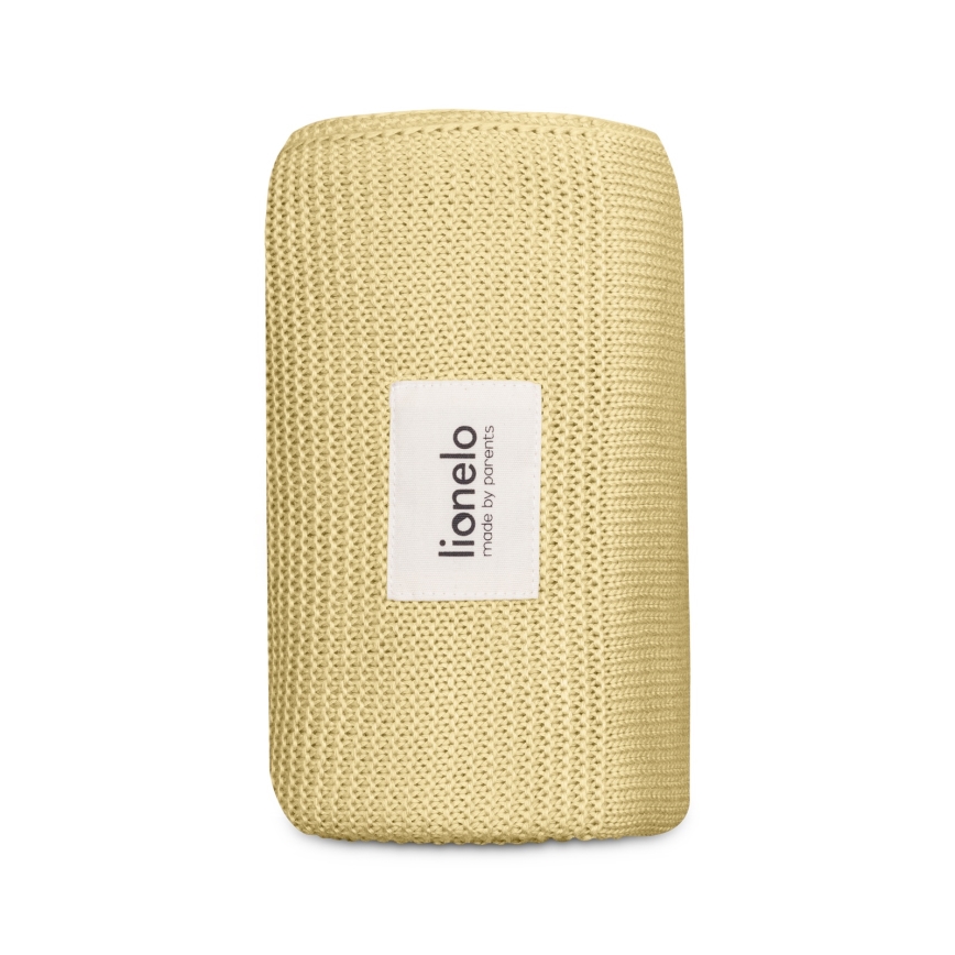 Lionelo - bambusowy koc BAMBOO BLANKET 75x100 cm cytrynowy