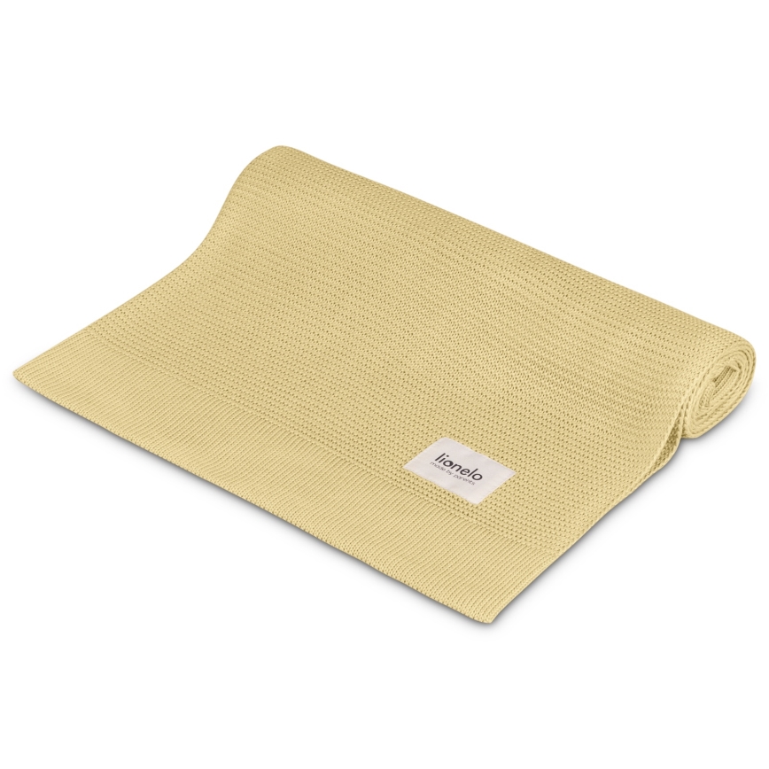 Lionelo - bambusowy koc BAMBOO BLANKET 75x100 cm cytrynowy