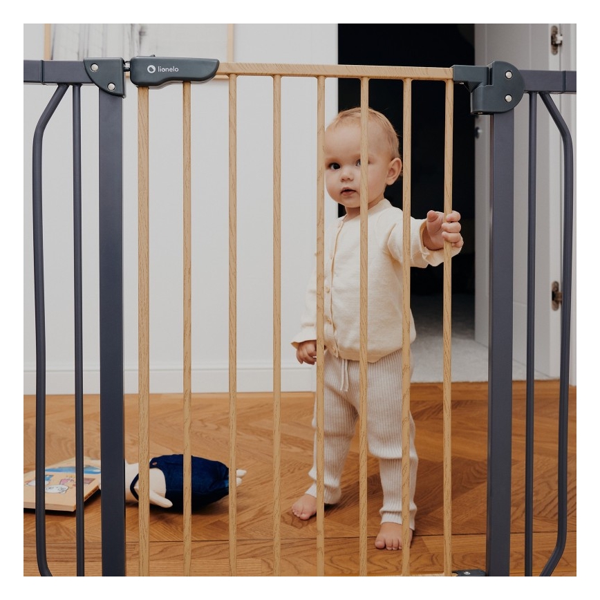 Lionelo - Bariera bezpieczeństwa TRUUS SLIM czarna/beżowa