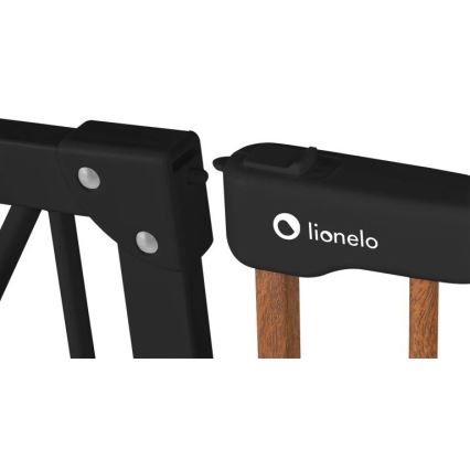 Lionelo - Bariera bezpieczeństwa TRUUS SLIM czarna/brązowa