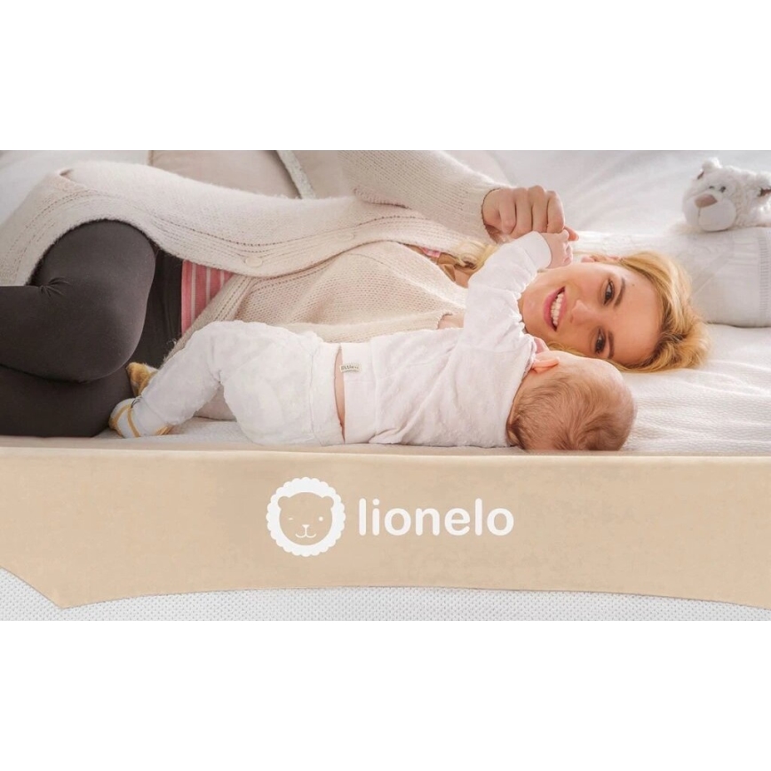 Lionelo - Barierka ochronna do łóżka EVA beżowy