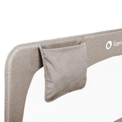 Lionelo - Barierka zabezpieczająca do łóżka HANNA Beżowy melanż