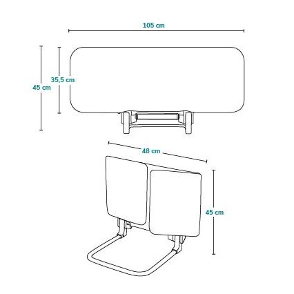 Lionelo - Barierka zabezpieczająca do łóżka LORA ciemnoszara