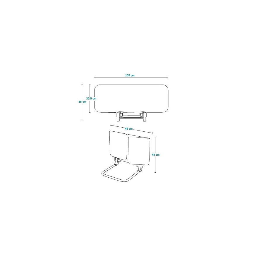 Lionelo - Barierka zabezpieczająca do łóżka LORA szara