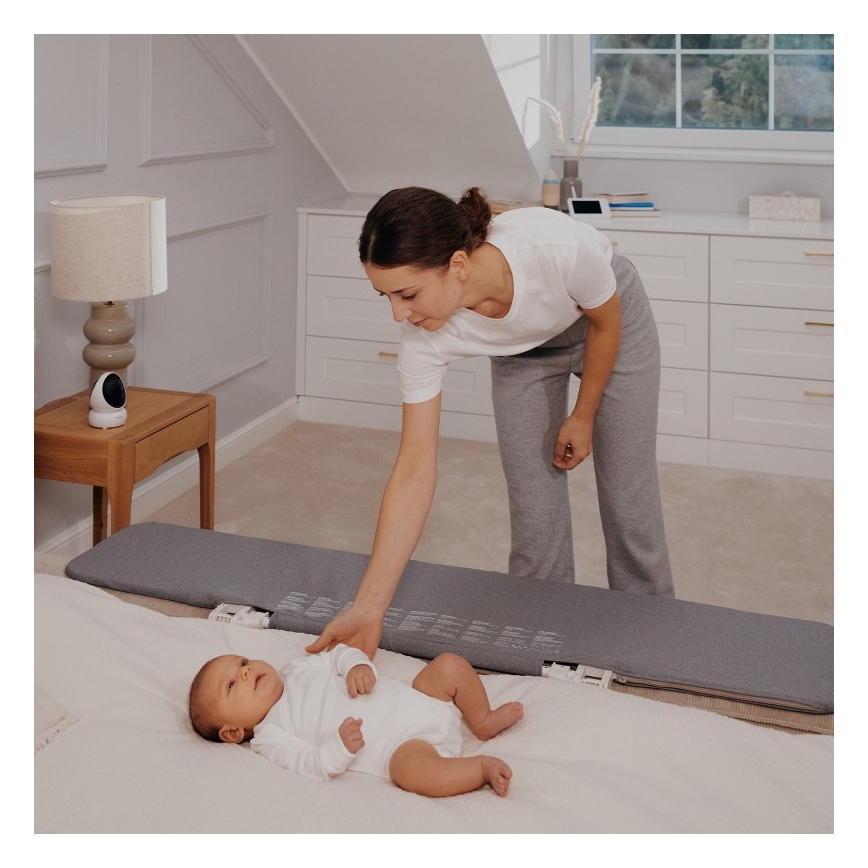 Lionelo - Barierka zabezpieczająca do łóżka LORA XL ciemnoszara