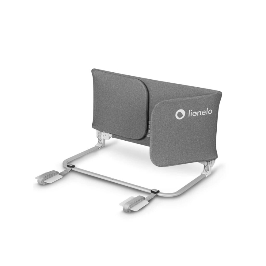 Lionelo - Barierka zabezpieczająca do łóżka LORA XL ciemnoszara