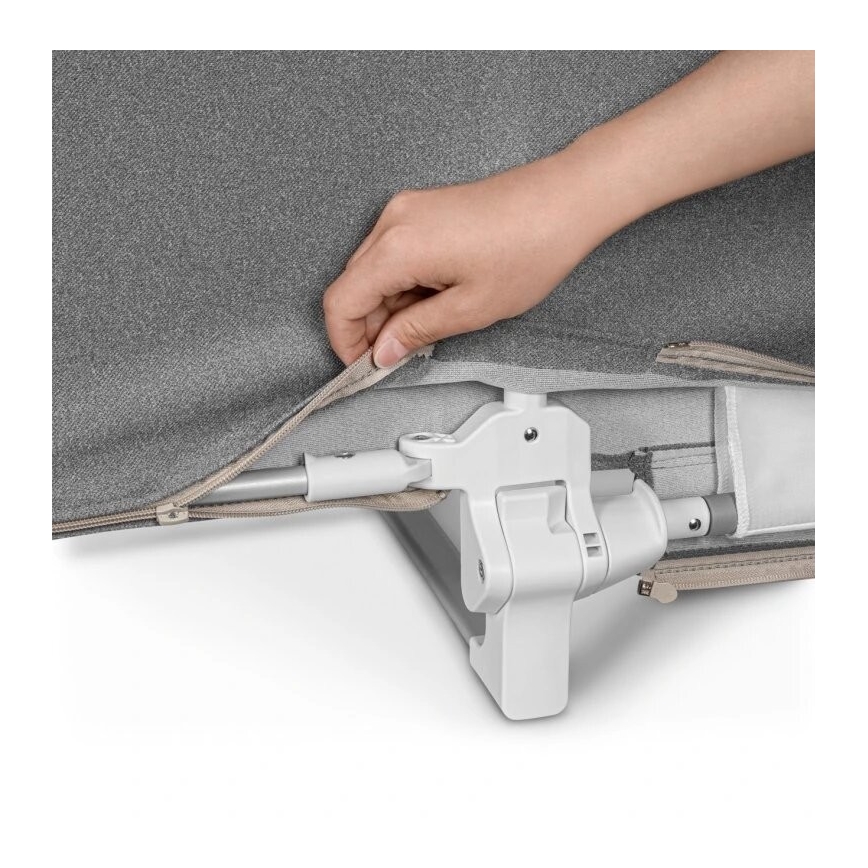 Lionelo - Barierka zabezpieczająca do łóżka LORA XL ciemnoszara