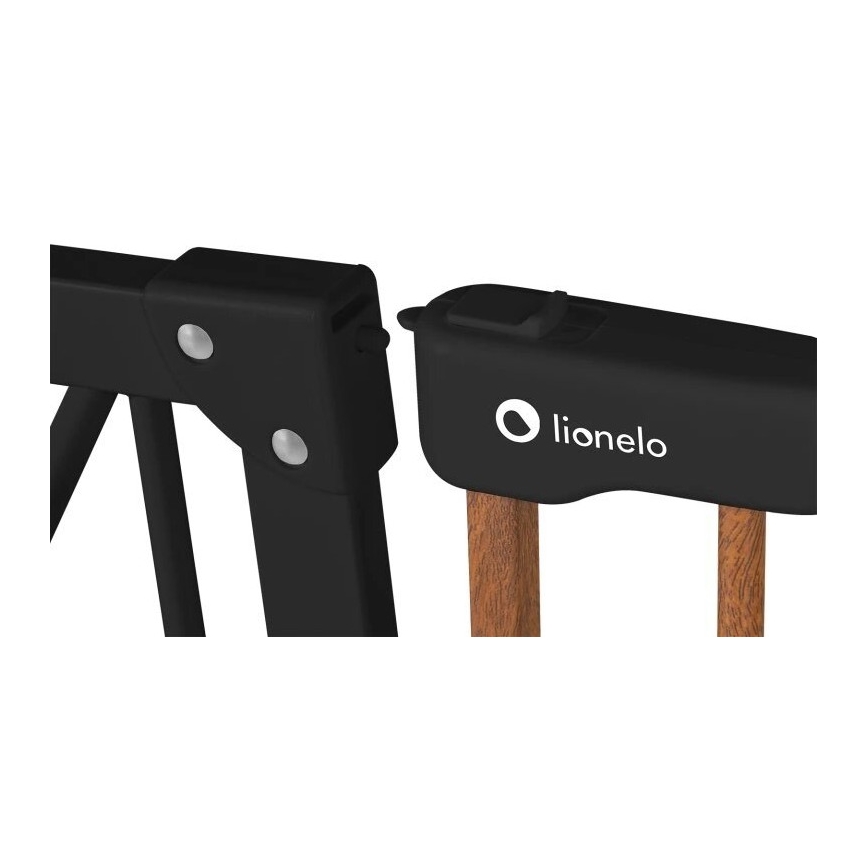 Lionelo - Bariera zabezpieczająca TRUUS SLIM czarna/brązowa