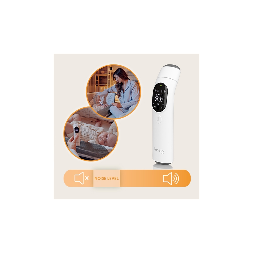 Lionelo - Bezdotykowy termometr na podczerwień FEVERSCAN 2xAAA