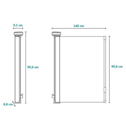 Lionelo - Bramka zabezpieczająca THEA czarna