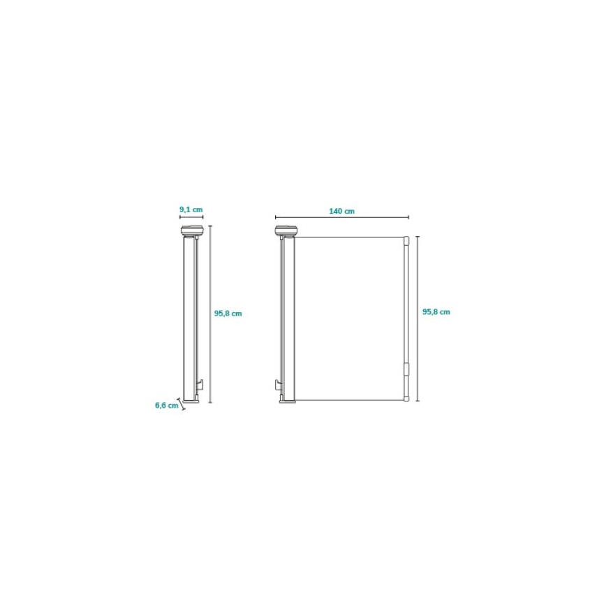 Lionelo - Bramka zabezpieczająca THEA szara