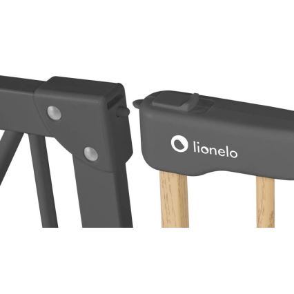 Lionelo - Bramka zabezpieczająca TRUUS SLIM czarna/beżowa