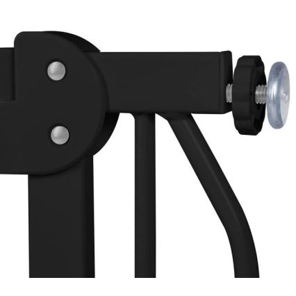 Lionelo - Bramka zabezpieczająca TRUUS SLIM czarna/brązowa