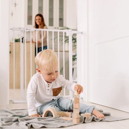 Lionelo - Bramka zabezpieczająca TRUUS SLIM LED 1xAAA biała