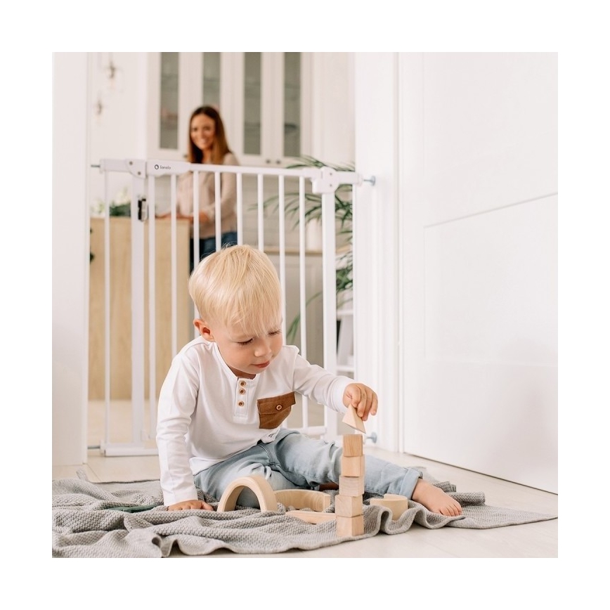 Lionelo - Bramka zabezpieczająca TRUUS SLIM LED 1xAAA szara