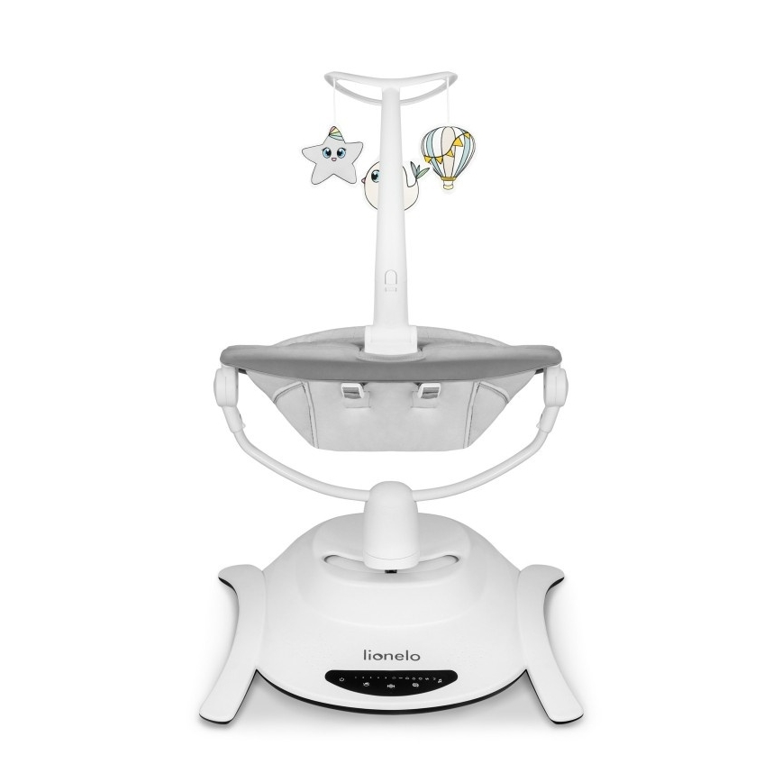Lionelo - Bujaczek dla dzieci BELLA z melodią, kolor betonowy szary + pilot zdalnego sterowania