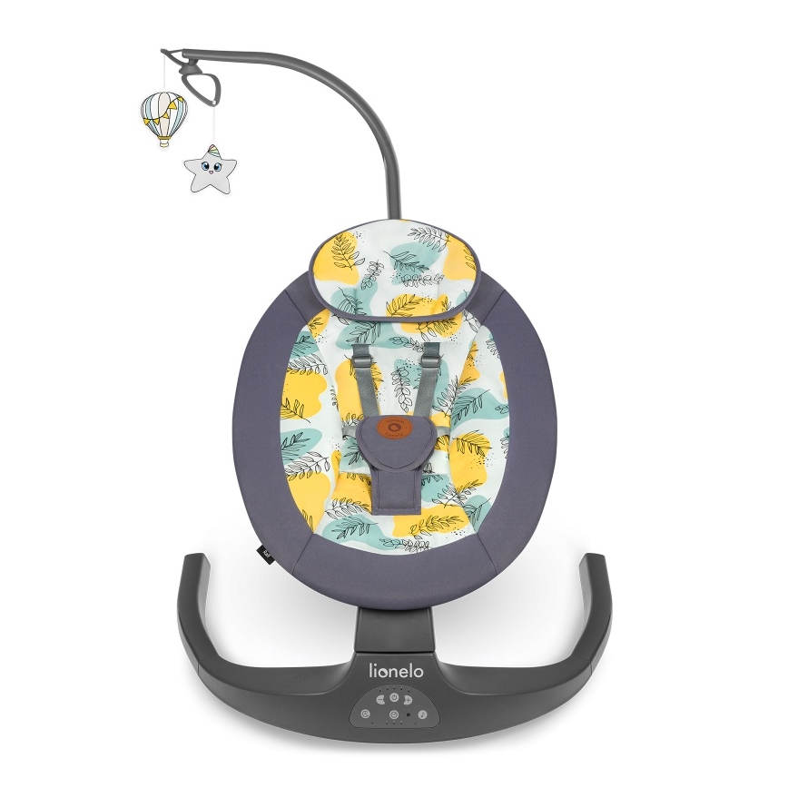 Lionelo - Bujaczek dla dzieci z melodią RALF 4xAA Betonowo-szary + pilot zdalnego sterowania