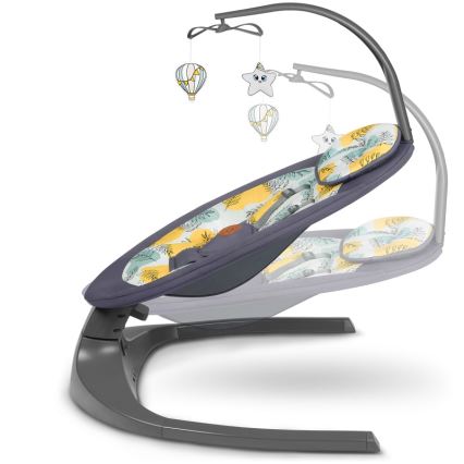 Lionelo - Bujaczek dla dzieci z melodią RALF 4xAA Betonowo-szary + pilot zdalnego sterowania