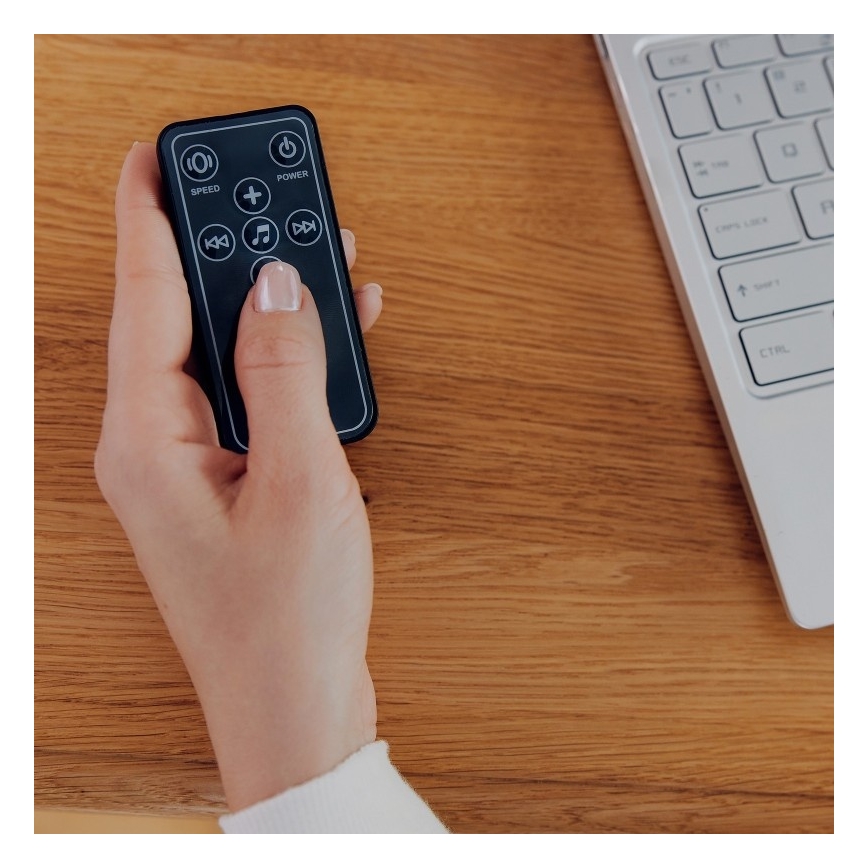 Lionelo - Bujaczek dla dzieci z melodią RIO 4xC Beżowy Latte + zdalne sterowanie