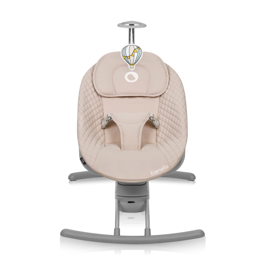 Lionelo - Bujaczek dla dzieci z melodią RIO 4xC Beżowy Latte + zdalne sterowanie