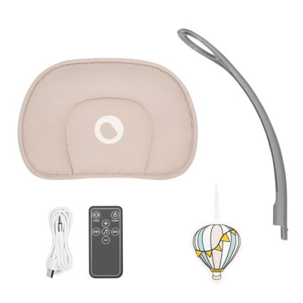 Lionelo - Bujaczek dla dzieci z melodią RIO 4xC Beżowy Latte + zdalne sterowanie