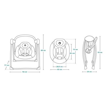Lionelo - Bujaczek dziecięcy OTTO 4xLR14 Cozy Grey
