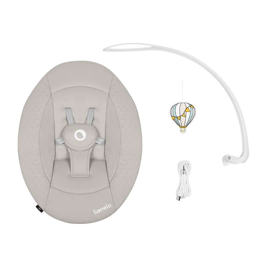 Lionelo - Bujaczek dziecięcy z melodią IRIS 4xAA Beżowy Piasek