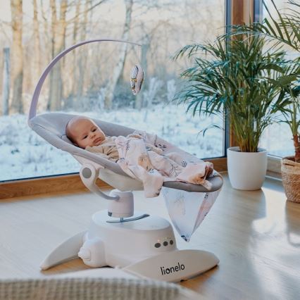 Lionelo - Bujaczek dziecięcy z melodią IRIS Grey Concrete