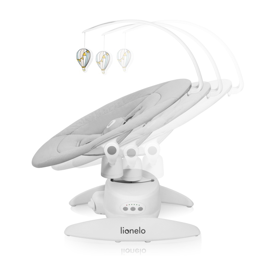 Lionelo - Bujaczek dziecięcy z melodią IRIS Grey Concrete