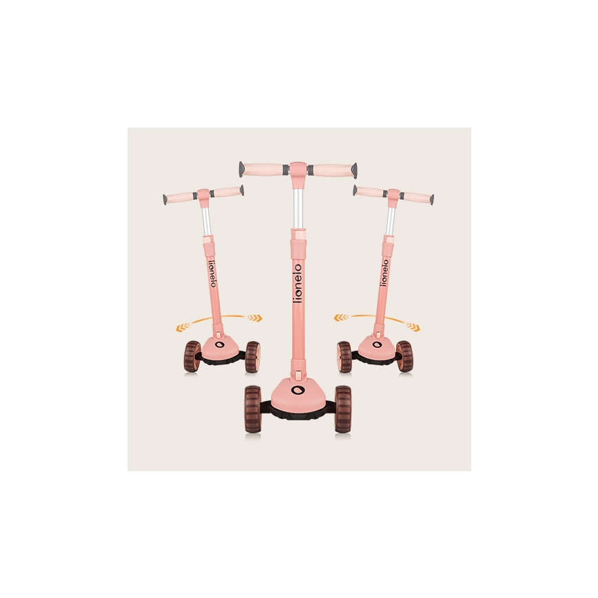 Lionelo - Dziecięca hulajnoga 2w1 FRANKY różowa