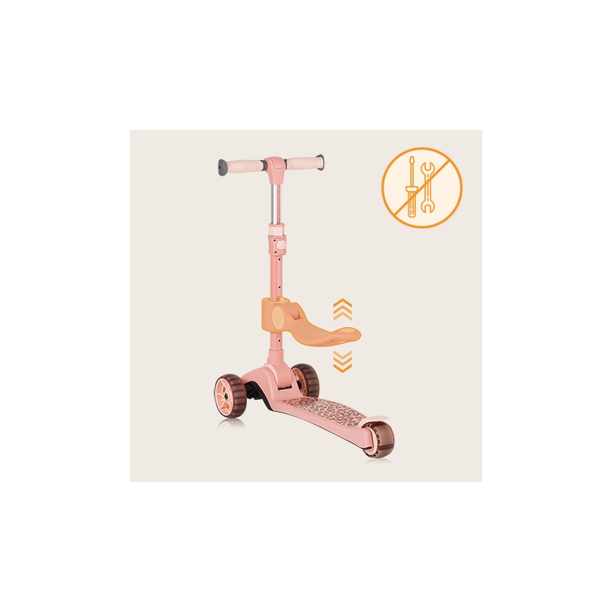 Lionelo - Dziecięca hulajnoga 2w1 FRANKY różowa