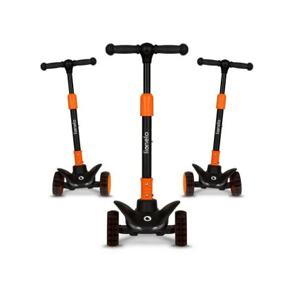 Lionelo - Dziecięca hulajnoga TIMMY 3xAA pomarańczowo-czarna