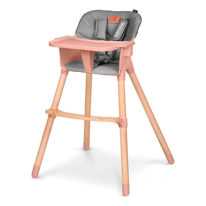 Lionelo - Dziecięce krzesełko do karmienia 2w1 KOEN Pink Rose