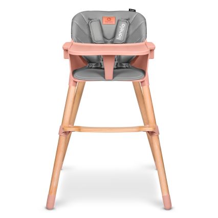 Lionelo - Dziecięce krzesełko do karmienia 2w1 KOEN Pink Rose