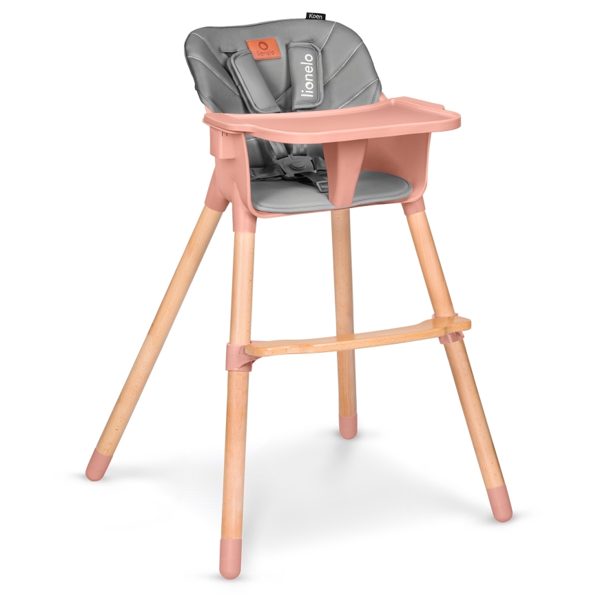 Lionelo - Dziecięce krzesełko do karmienia 2w1 KOEN Pink Rose