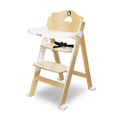 Lionelo - Dziecięce krzesełko do karmienia 3 w 1 FLORIS White Natural